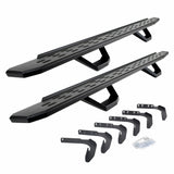 Go Rhino 6961808720C - RB30 Running Boards with Mounting Brackets & 2 Pairs of Drops Steps Kit - Textured Black
