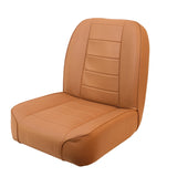 Rugged Ridge - Low-Back Front Seat, No-Recline, Tan; 55-86 Jeep CJ Models - 13400.04