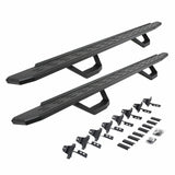Go Rhino 6965168720T - RB30 Running Boards with Mounting Brackets & 2 Pairs of Drops Steps Kit - Protective Bedliner Coating