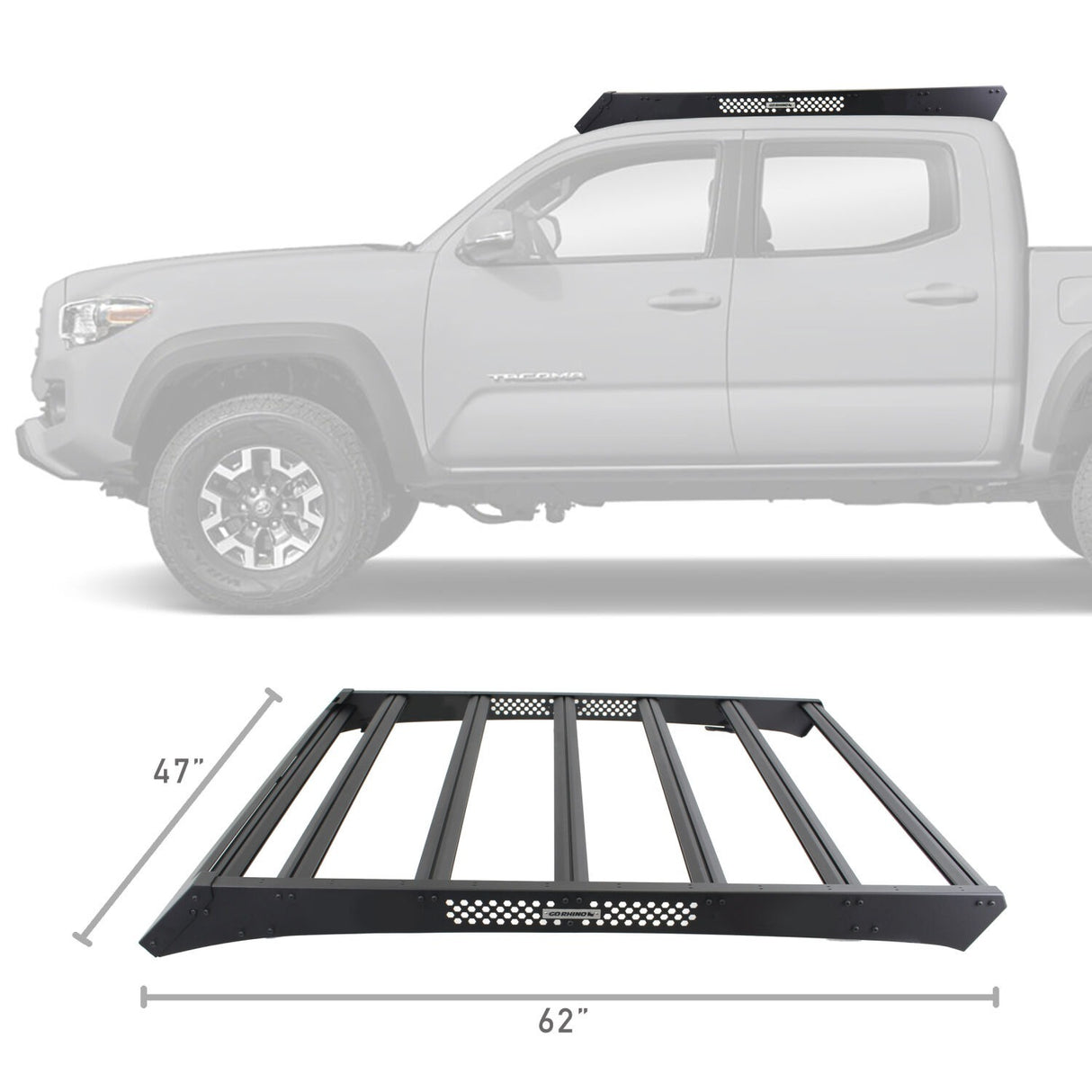 Go Rhino 5933000T - Ceros Low Profile Roof Rack - Textured Black