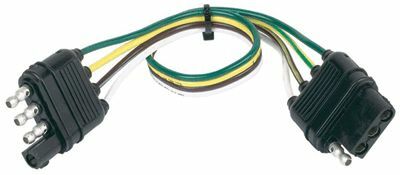 Husky Towing - 30312 Fits 4 Wire Flat Plug 12 Inch Length Single