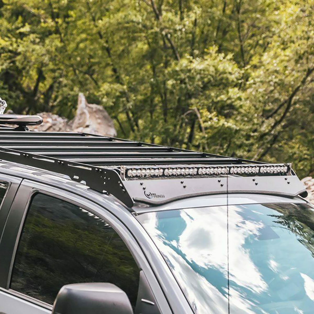 Prinsu - 2nd Gen Toyota Tundra Prinsu Crewmax Cab Rack / Cutout for 40" Light Bars - 400-000-012-002