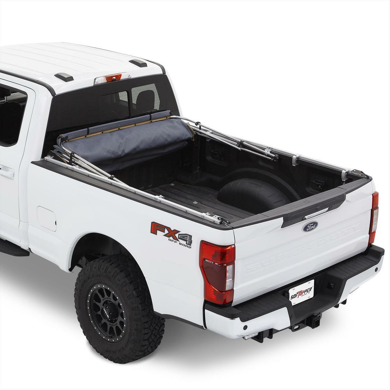 Softopper - 24-27 F-250SD/350SD/450SD; For 6.75 ft. bed (Tan; Clear Windows; Regular Clamps) - SO-SD80D-TSR
