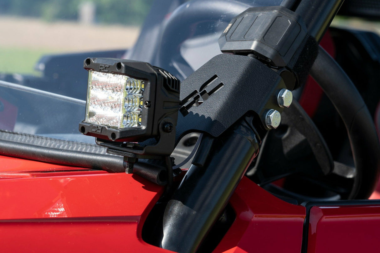 Rough Country - LED Light Kit - Cage Mount - 2" Black Pair - White DRL - Honda Talon (19-22) - 92034