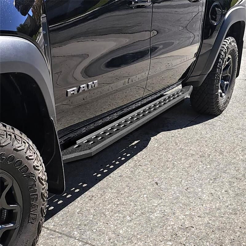 Go Rhino 69430687ST - RB10 Slim Line Running Boards With Mounting Brackets - Protective Bedliner Coating