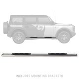 Go Rhino 105412973PS 5" 1000 Series Side Steps with Mounting Brackets Kit