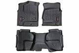 Rough Country Floor Mats - FR & RR - Ext Cab - Chevy GMC 1500 2500HD 3500HD 2WD 4WD - M-21412