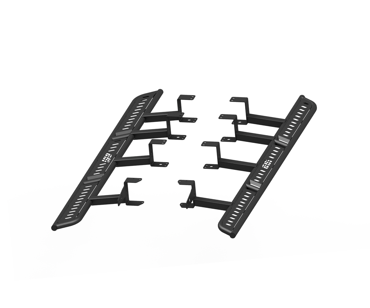 CBI - 3rd Gen Toyota Tundra Overland Bolt On Rock Sliders / Bare Metal / Crewmax 5.5'  Bed - 300-000-012-043