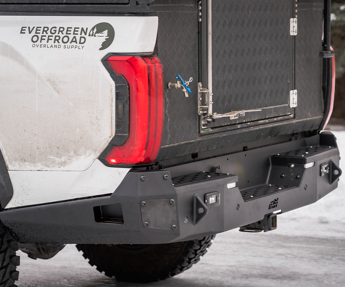 CBI - 3rd Gen Tundra Full Rear Bumper / Powder Coated Black - 200-000-012-024