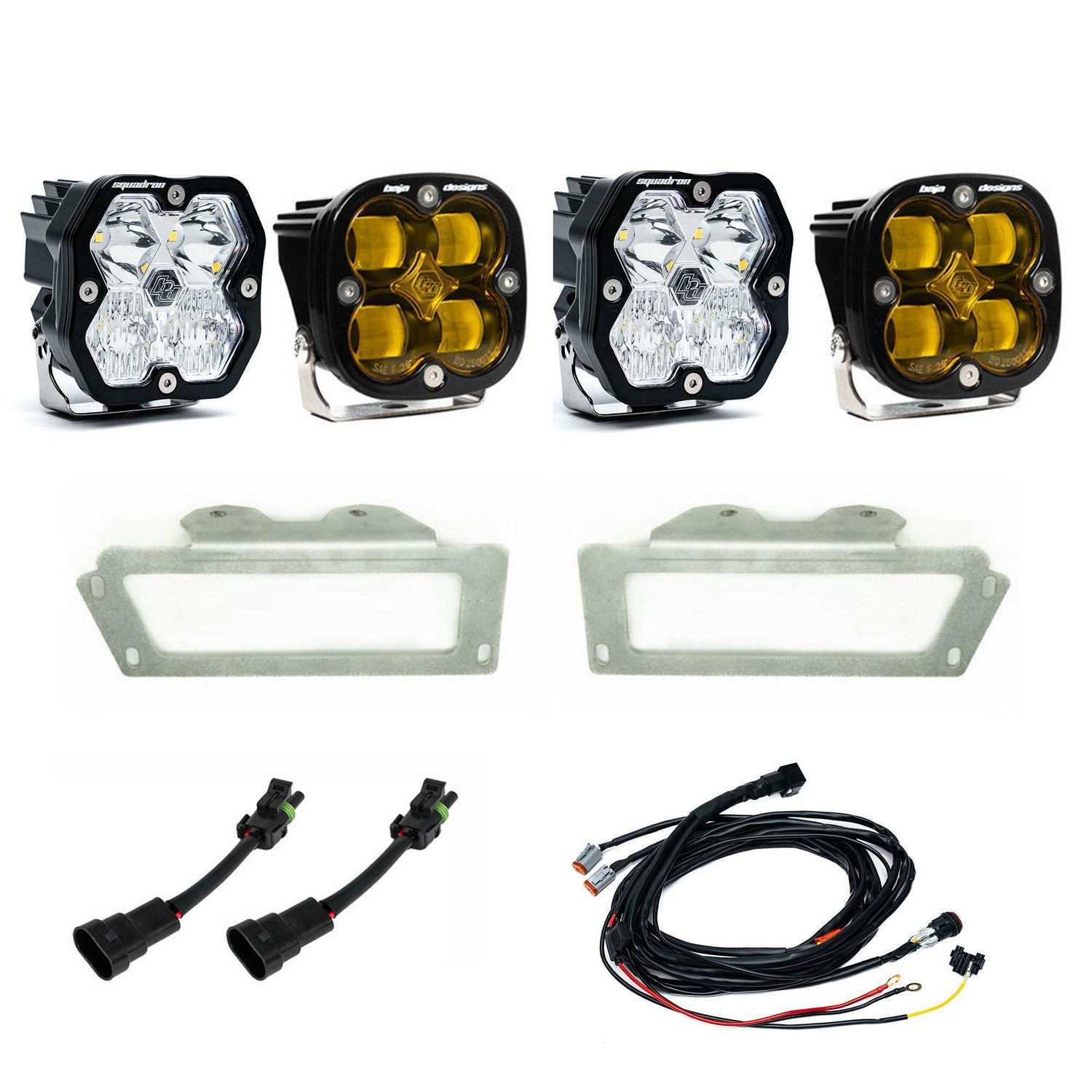 Baja Designs - 44-0053 Squadron 2.0 Sport/Squadron SAE Dual Fog Pocket Light Kit