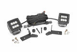 Rough Country - LED Light - Hinge Mnt - 2" Black Pair - Jeep Gladiator JT Wrangler 4xe Wrangler JL (18-23) - 70052