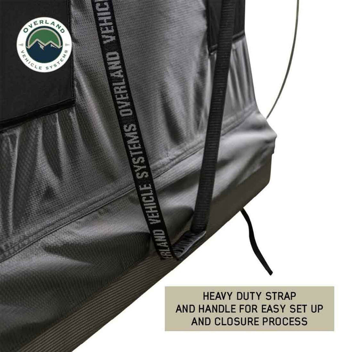 Overland Vehicle Systems - HD Bundu 2 - Hard Shell Pop Up Roof Top Tent, 2 Person, Grey Body and Black Rainfly - 18199901