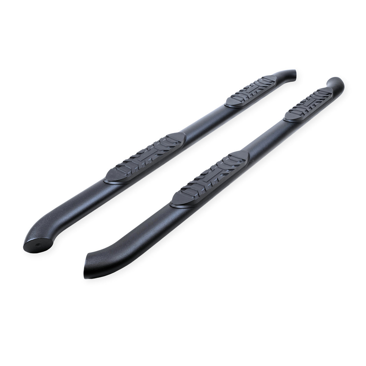 TrailFx - 4" Oval Bent Step Bar For Ford F150-350 Crew-Black (A1005B)