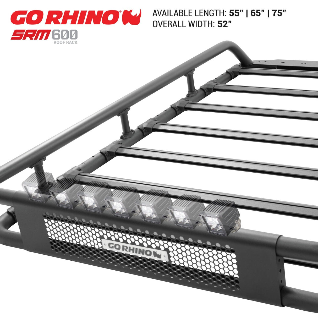 Go Rhino 5936055T - SRM600 55" Tubular Basket-Style Roof Rack - Textured Black