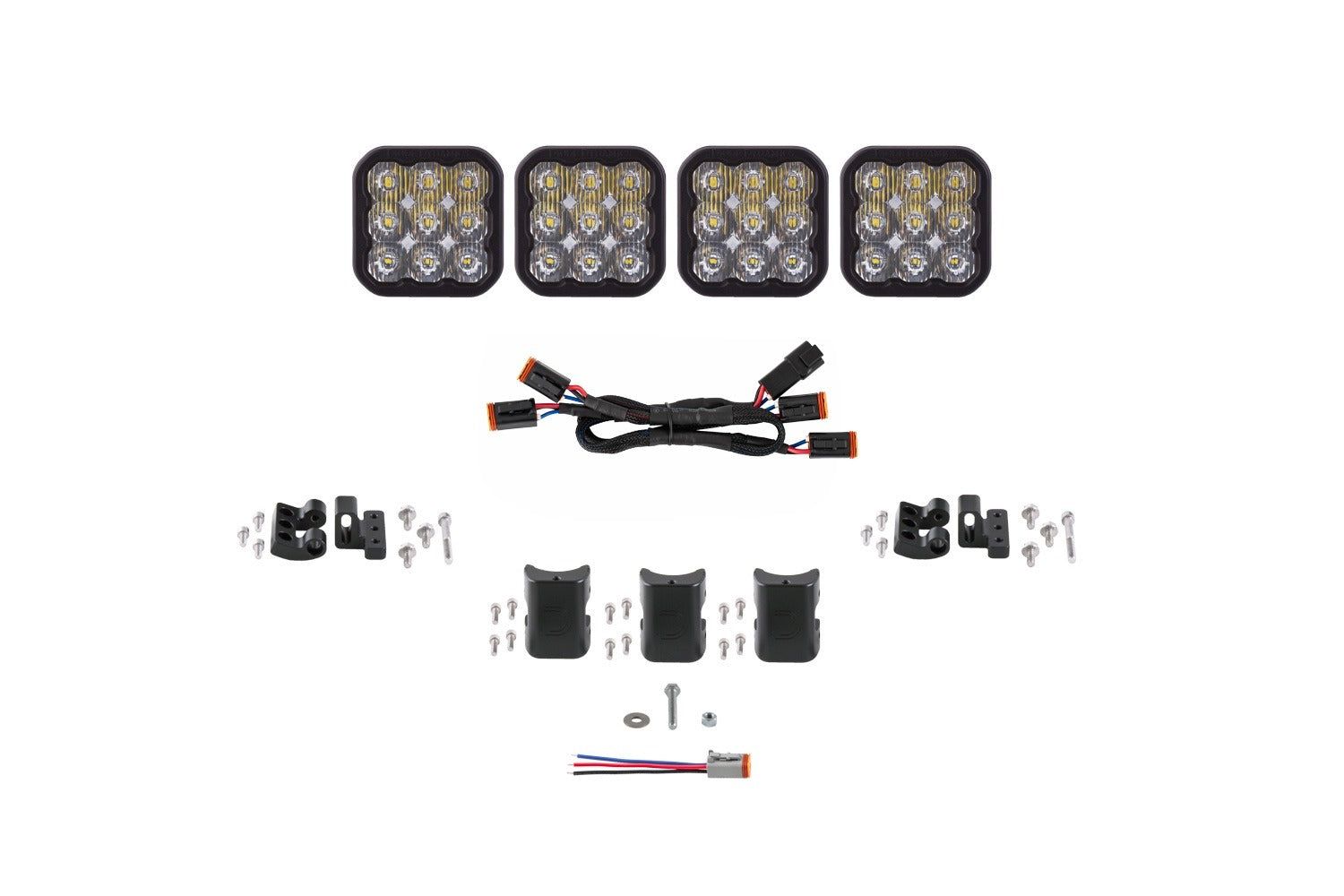 Diode Dynamics - SS5 Pro Universal CrossLink 4-Pod Lightbar White Driving - DD7252