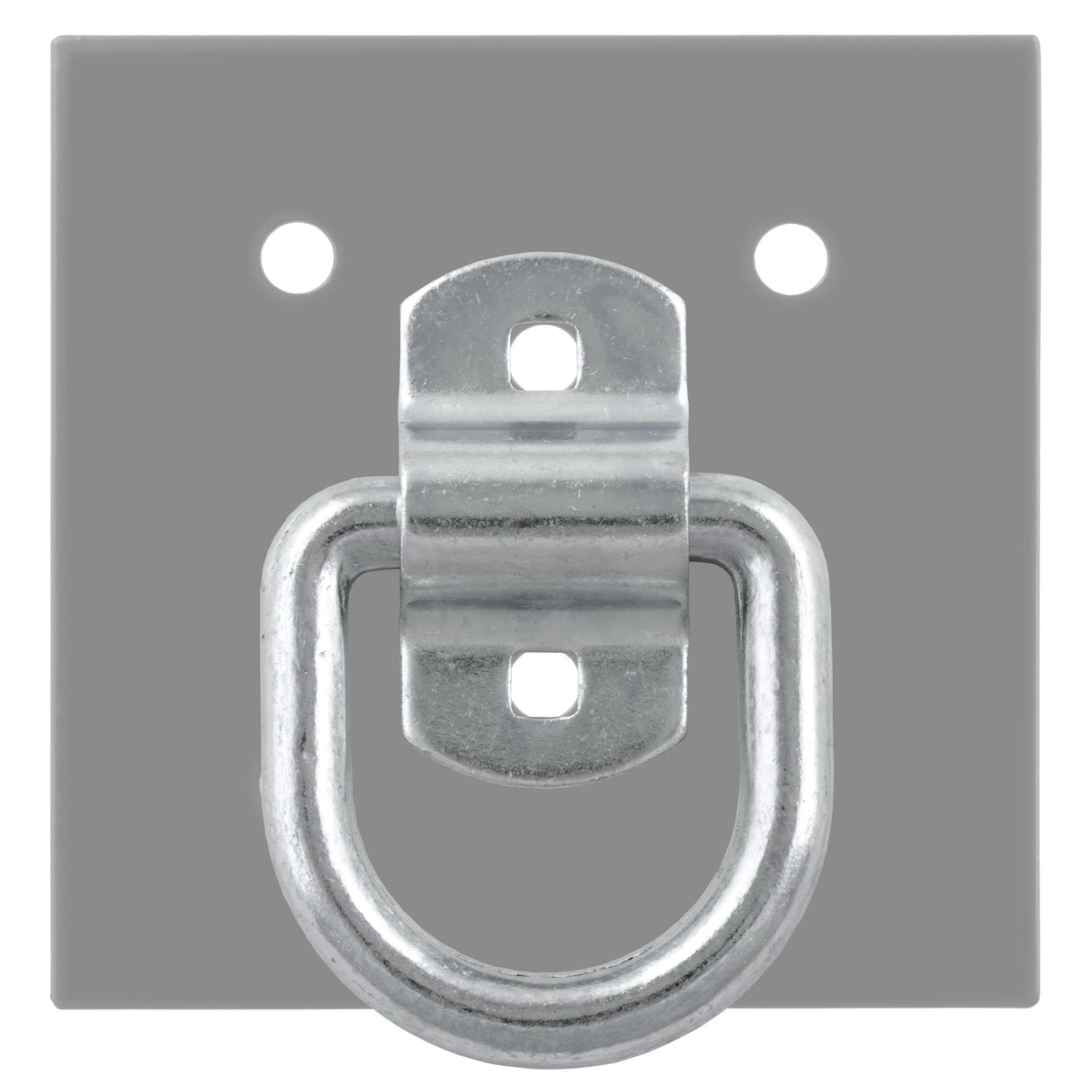 Curt - 3" x 3" Surface-Mounted Tie-Down D-Ring (3,600 lbs, Clear Zinc) - 83742