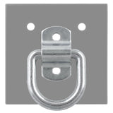 Curt - 3" x 3" Surface-Mounted Tie-Down D-Ring (3,600 lbs, Clear Zinc) - 83742