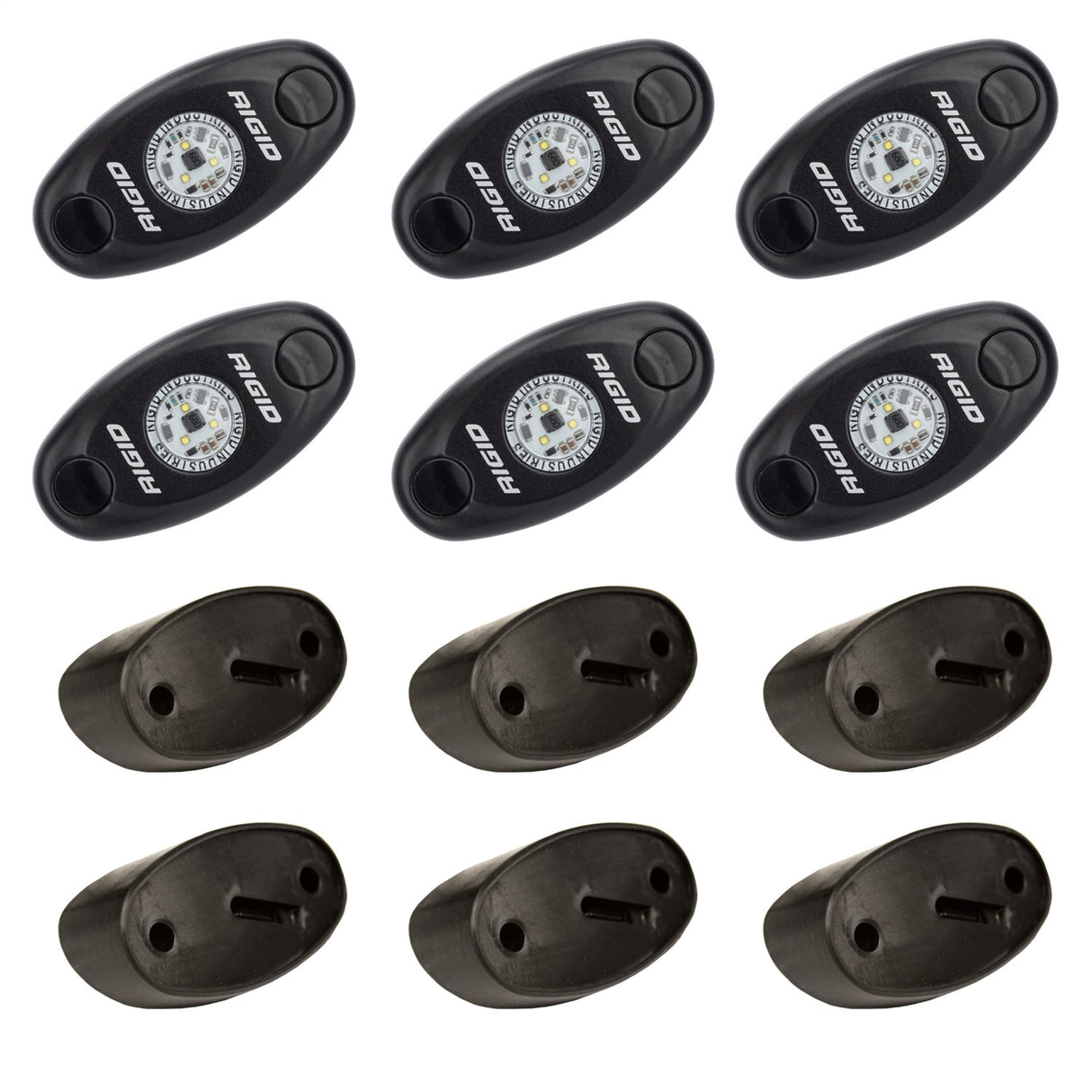 RIGID - A-Series Rock Light 6-Pack Kit Red - 400263