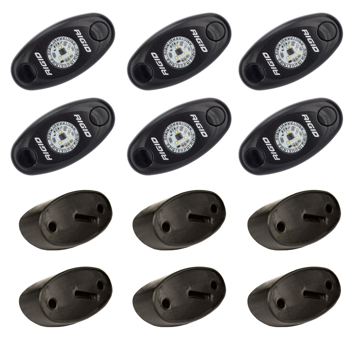 RIGID - A-Series Rock Light 6-Pack Kit Red - 400263