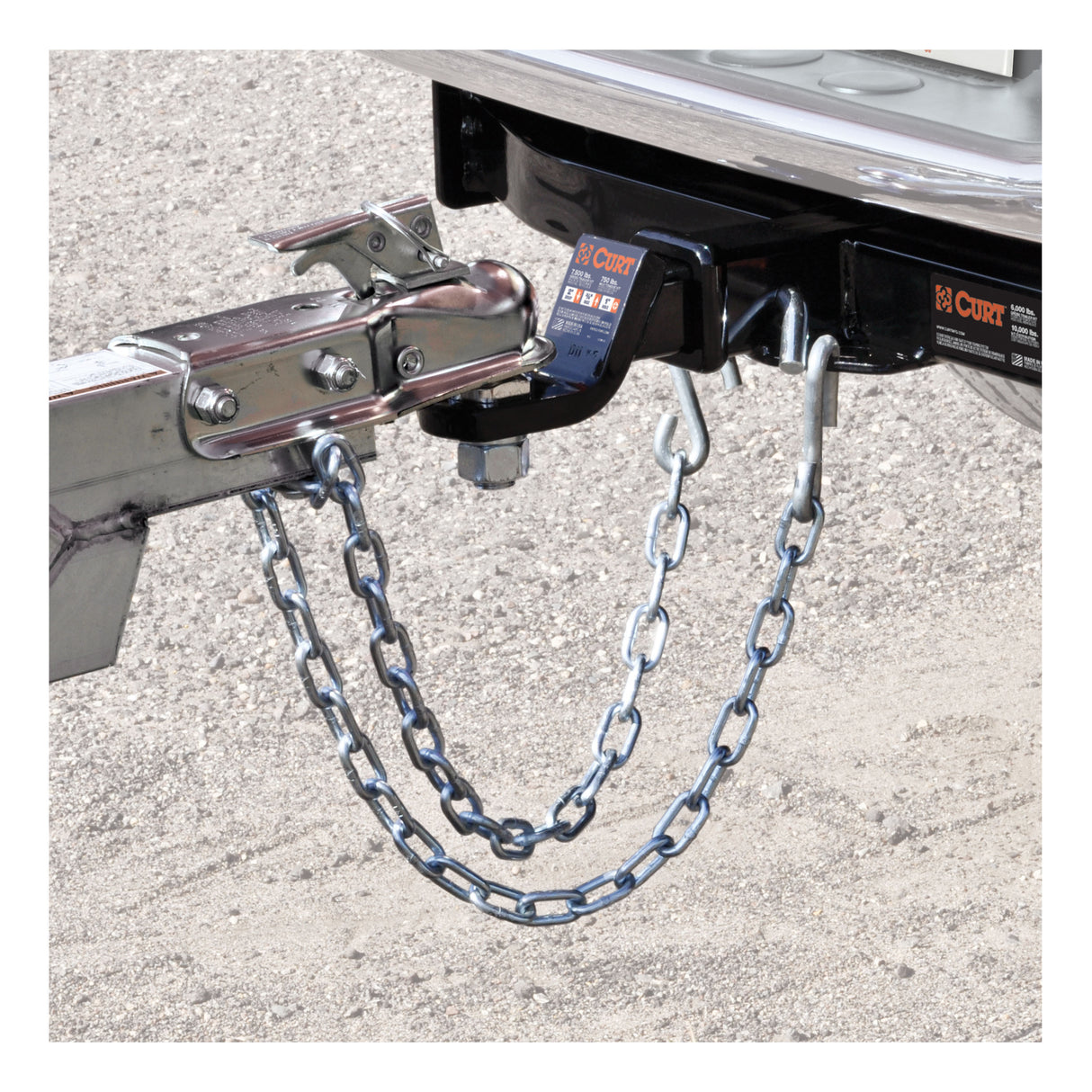 Curt - 27" Safety Chain with 1 S-Hook (2,000 lbs, Clear Zinc) - 80020