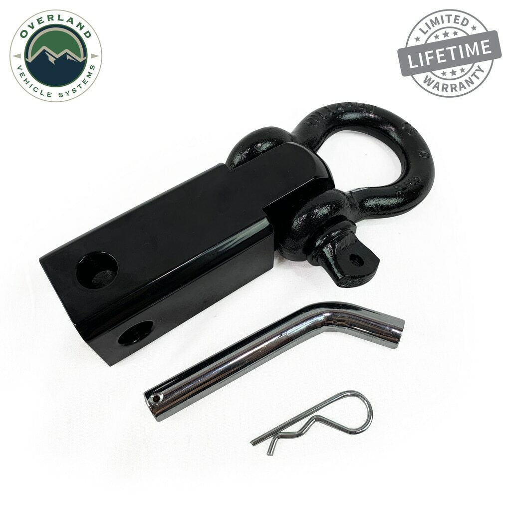 Overland Vehicle Systems - Receiver Hitch D-Ring Receiver Mount Recovery Shackle - 19109901
