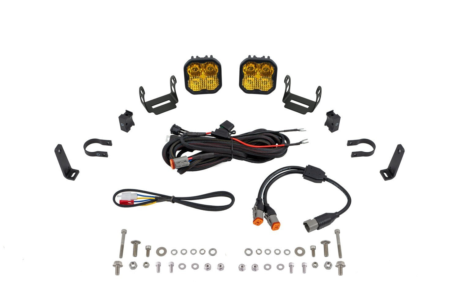 Diode Dynamics -SS3 LED Bumper 1.5 Inch Roll Bar Kit, Sport Yellow Combo (pair) - DD7658 - DD7658