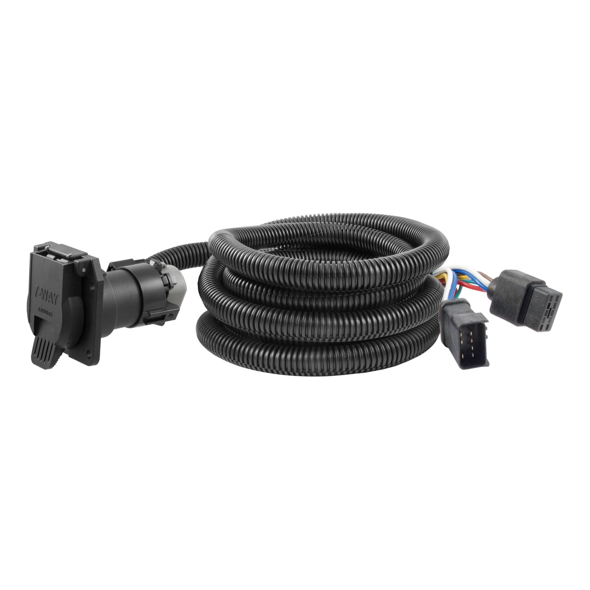 Curt - 10' Custom Wiring Extension Harness (Adds 7-Way RV Blade to Truck Bed) - 56001