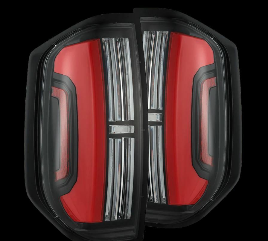 AlphaRex 672052 Prismatic LED Taillights Black Red