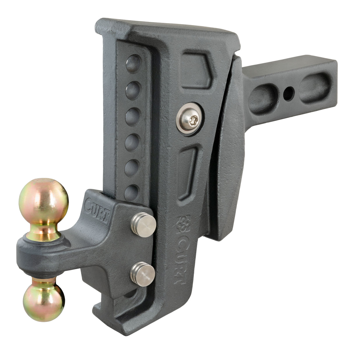 Curt - Rebellion XD Adjustable Cushion Hitch (2-1/2" Shank, 2", 2-5/16" Balls, 20K) - 45955