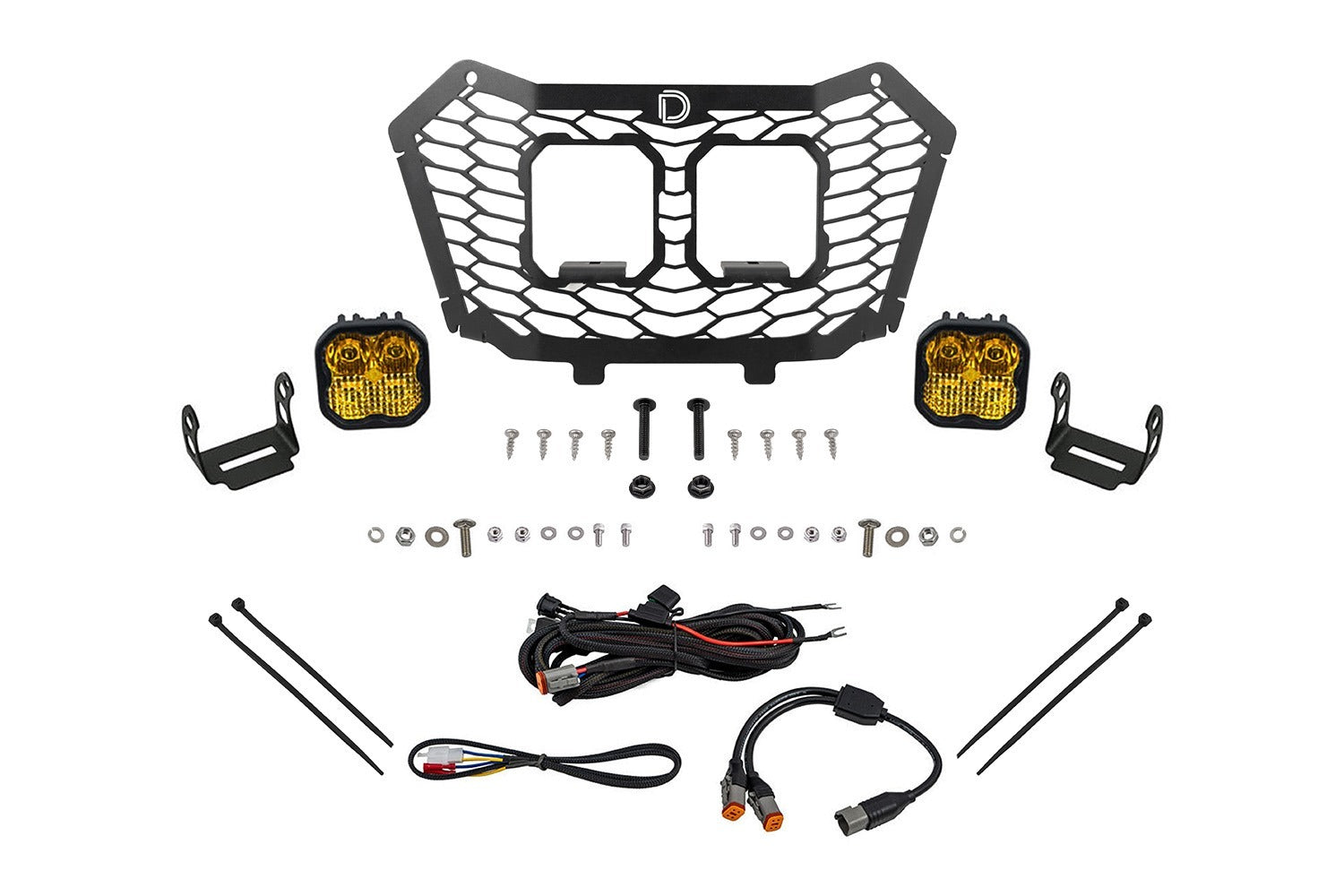 Diode Dynamics - Stage Series LED Grille Kit for 2022-2024 Honda TalonPro Yellow Combo - DD7904