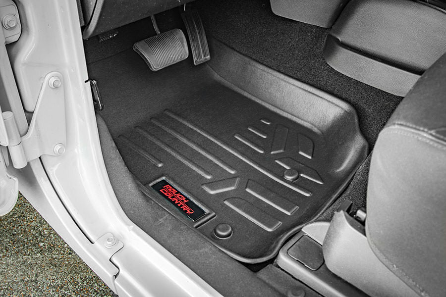 Rough Country Floor Mats - FR & RR - 4 Door - Jeep Wrangler JK 2WD 4WD (07-13) - M-60712