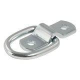 Curt - 1" x 1-1/4" Surface-Mounted Tie-Down D-Ring (1,200 lbs, Clear Zinc) - 83730