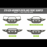 C4 Fabrication - 4Runner Overland Series Front Bumper / 5th Gen / 2014-2024 - 1100-3114-30-FHH