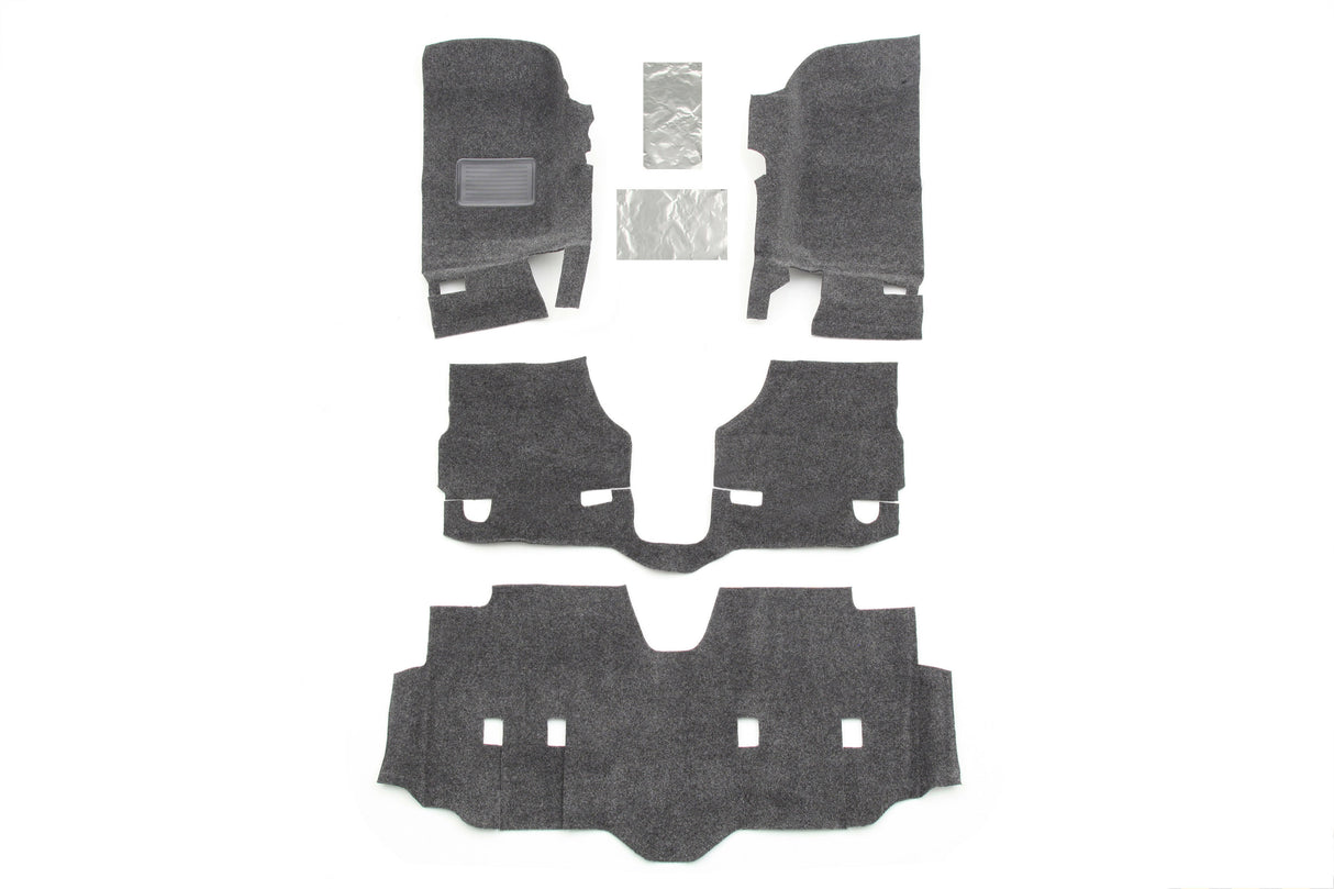 BedRug - JEEP BEDRUG 07+JEEP JK UNLIMITED 4DR FRONT 4PC FLOOR KIT (INCLUDES HEAT SHIELDS) - BRJK07F4