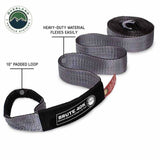 Overland Vehicle Systems - Tow Strap 4 Inch x 20 Foot Grey With Black Ends and Storage Bag - 19089916