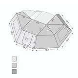 Overland Vehicle Systems - 270 Awning Wall With Window - Nomadic Awning 270 Side Wall 2 - 18109910