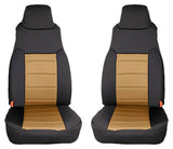 Rugged Ridge - Neoprene Front Seat Covers, Tan; 97-02 Jeep Wrangler TJ - 13210.04