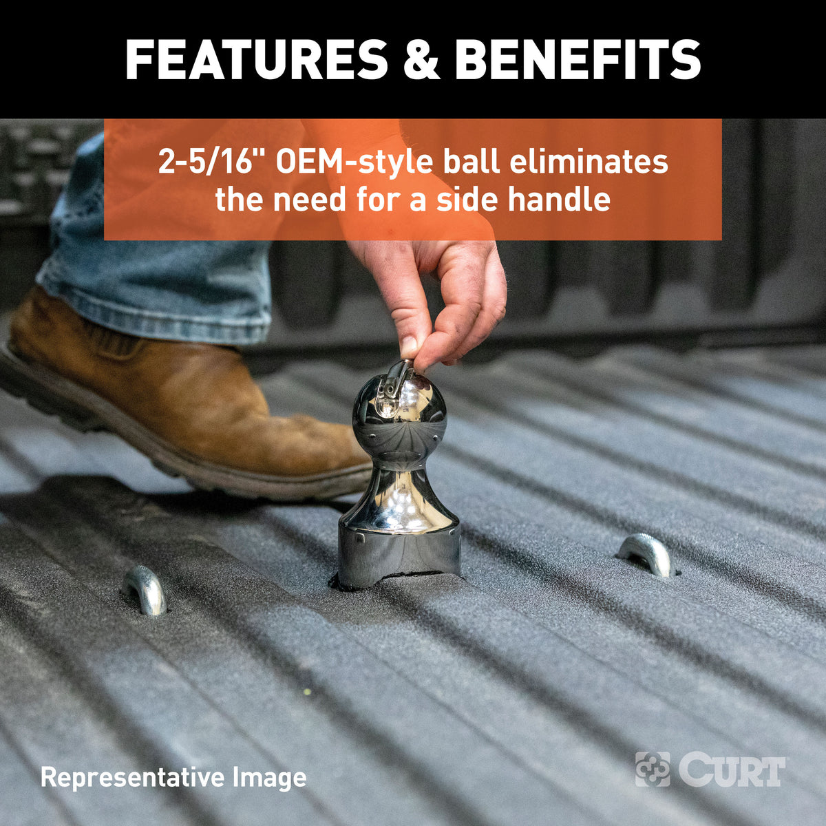 Curt - OEM-Style Gooseneck Hitch, Select Ram 2500, 3500 - 60633