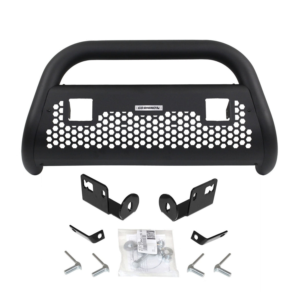 Go Rhino 55042LT -  RC2 LR Bull Bar with Mounting Brackets & Two 3" Cube Lights - Textured Black
