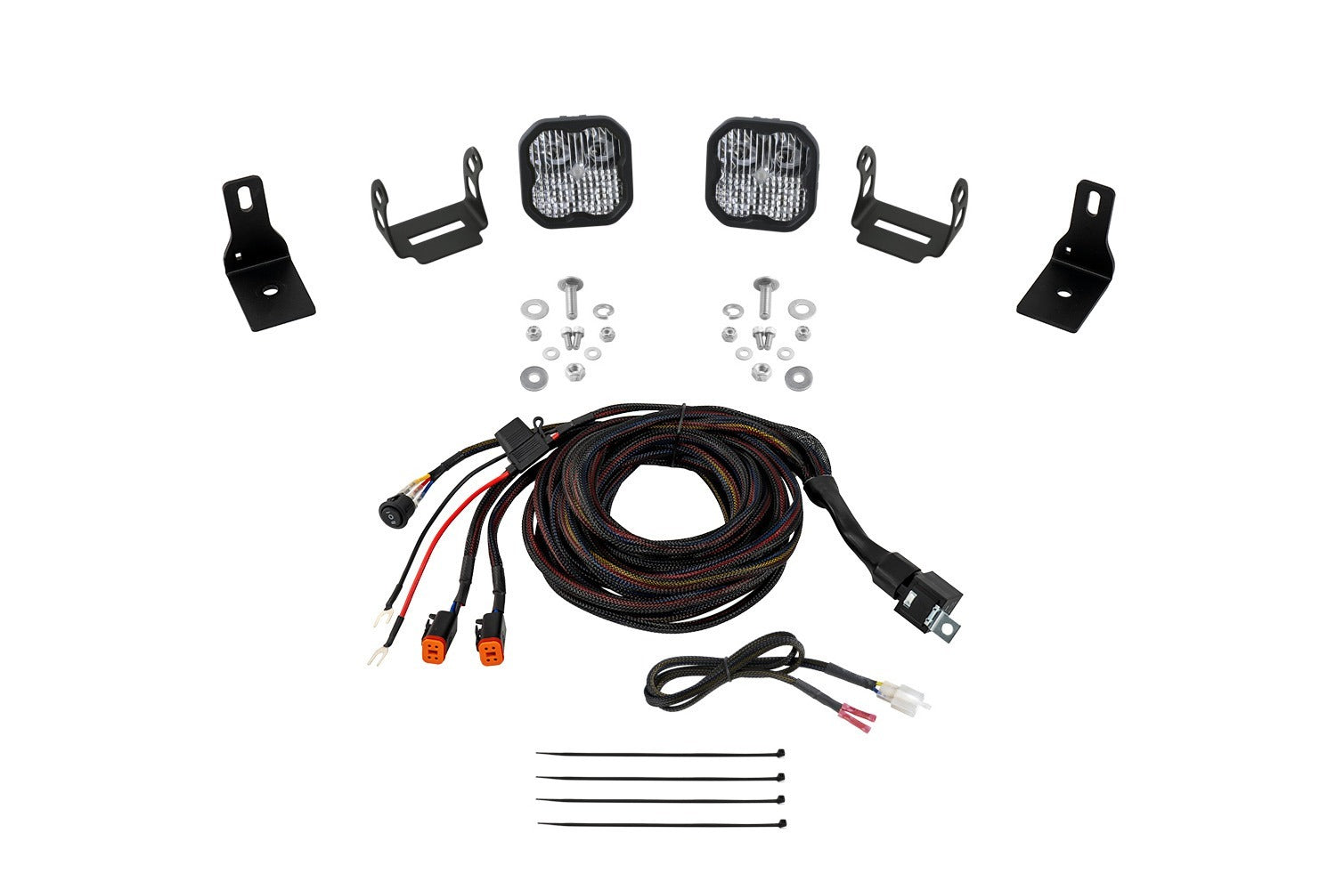 Diode Dynamics - Stage Series Ditch Light Kit for 2022+ Ford Maverick, SS3 Pro White Combo - DD7764