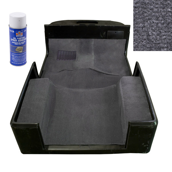Deluxe Carpet Kit with Adhesive, Gray; 97-06 Jeep Wrangler TJ