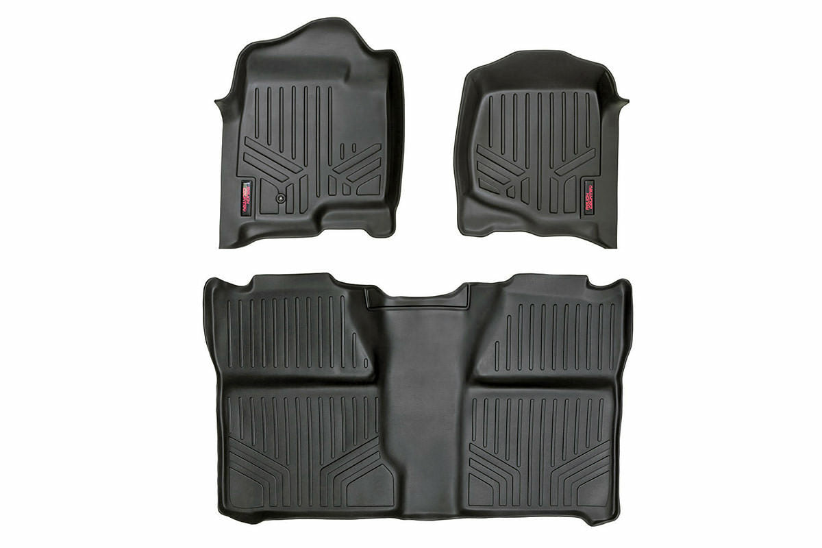 Rough Country Floor Mats - FR & RR - Crew Cab - Chevy GMC 1500 2500HD (07-14) - M-20713