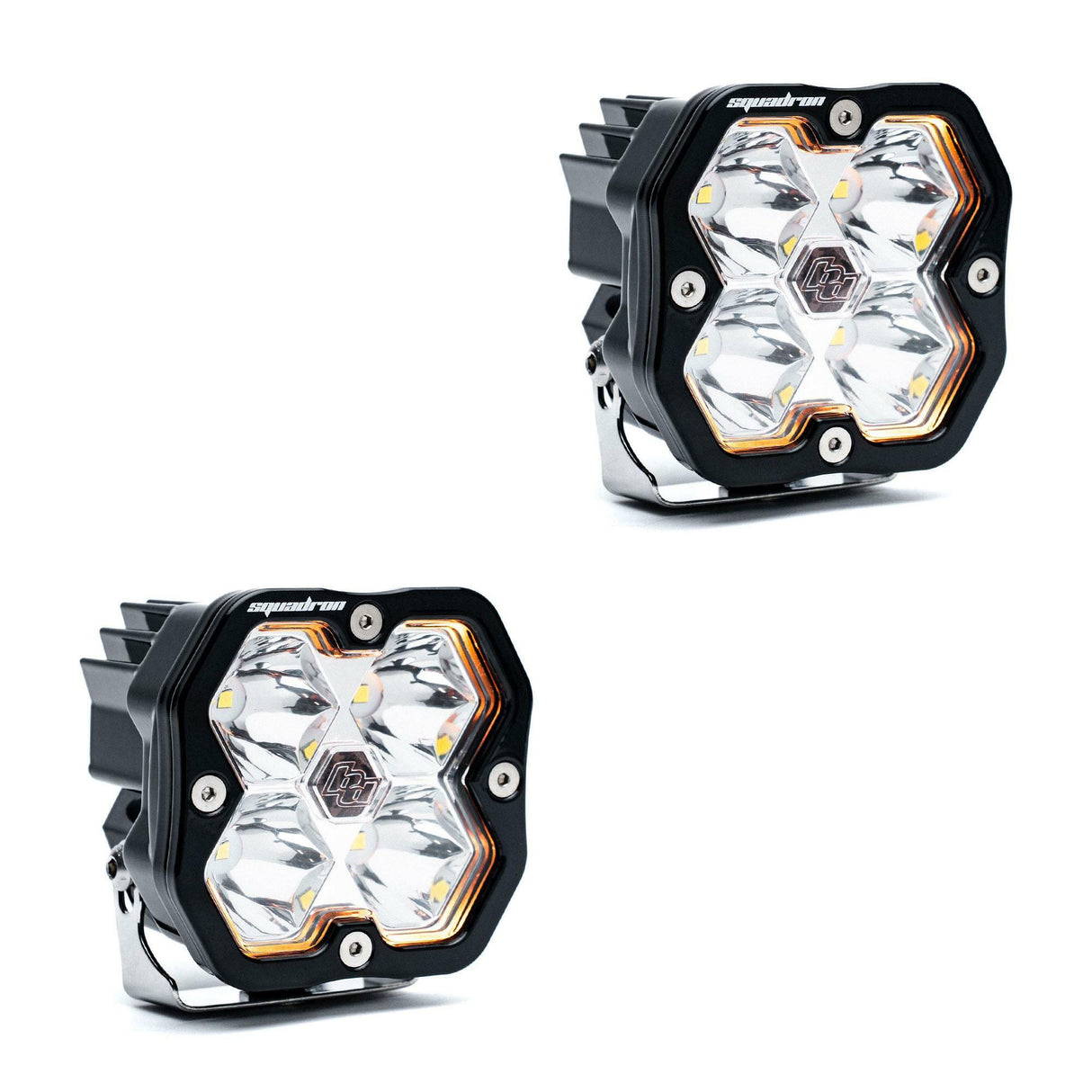 Baja Designs - 55-7801-2NH Squadron 2.0 Sport Black LED Auxiliary Light Pod Pair (No Harness)