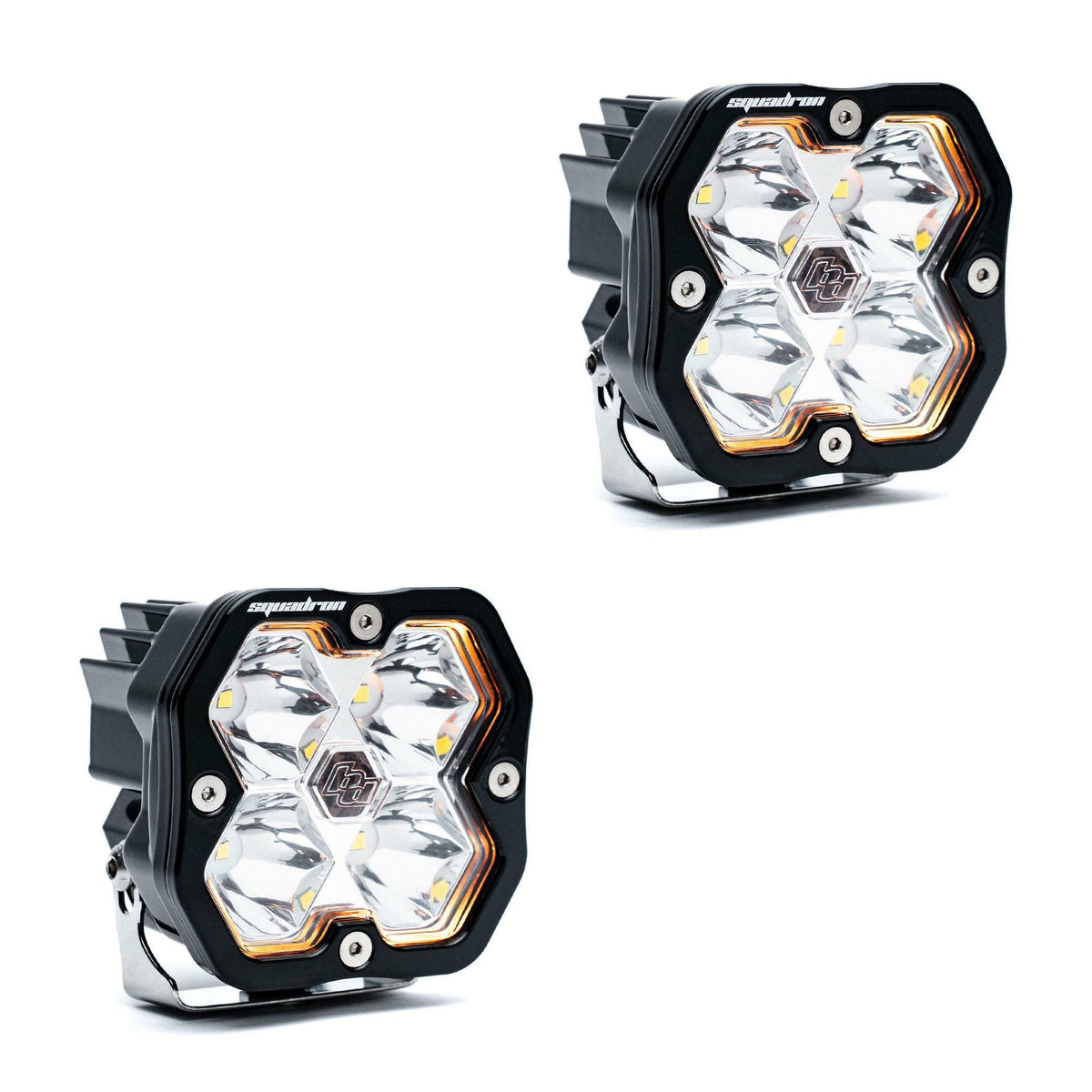 Baja Designs - 55-7801-2NH Squadron 2.0 Sport Black LED Auxiliary Light Pod Pair (No Harness)