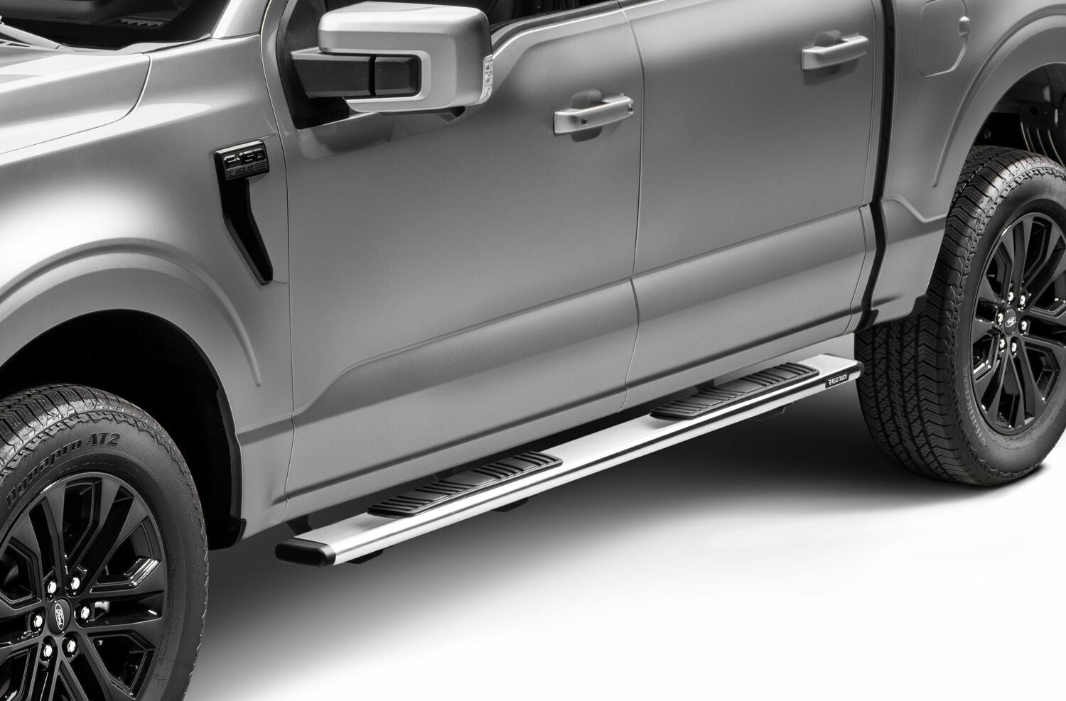 Go Rhino 685415587PS - 5" OE Xtreme Low Profile SideSteps With Mounting Bracket Kit - Polished Stainless Steel
