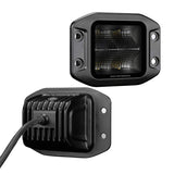 Go Rhino 750400321FCF Blackout Series - CUBEIT 3x3 LED Cube Flood Lights with Flush Mount, Pair