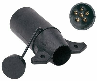 Husky Towing - 30314 7 RV Blade To 6 Pole Round W/O LED Battery Monitor Univ Center Pin & Dust Cover