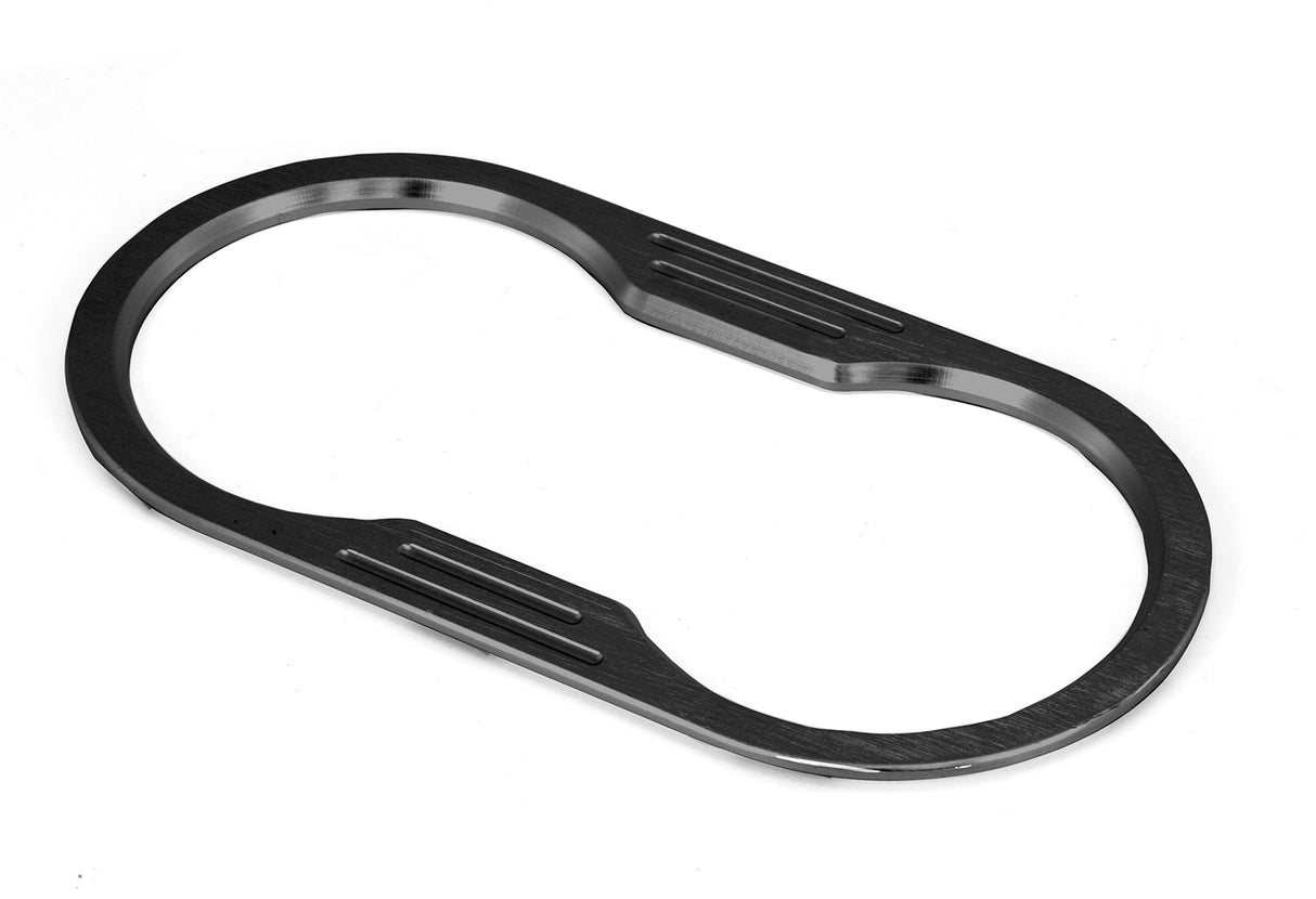 Rugged Ridge - Billet Aluminum Cup Holder Bezel, Black; 07-10 Jeep Wrangler JK - 11422.14