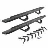 Go Rhino 6962358020PC - RB30 Running Boards with Mounting Brackets & 2 Pairs of Drops Steps Kit - Textured Black