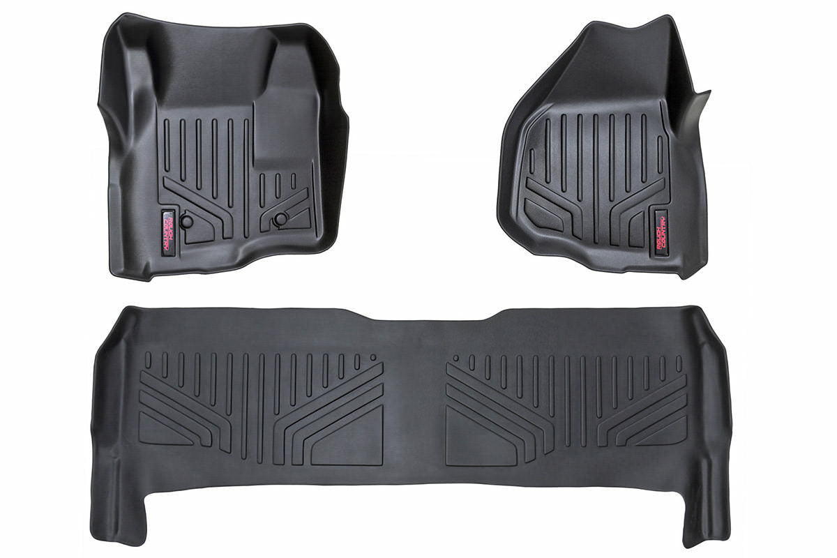 Rough Country Floor Mats - FR & RR - Depressed Pedal - Ford Super Duty (11-16) - M-51223
